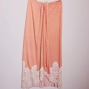 Peach/Off White Maxi Skirt